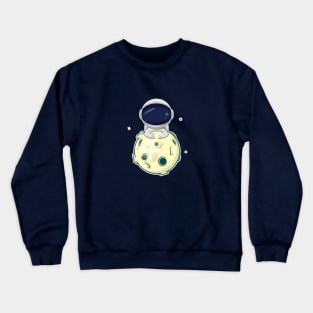 Astronaut and moon Crewneck Sweatshirt